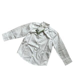 H&M White Shirt Long Sleeve Button Up Toddler Boy Size 3T NWT
